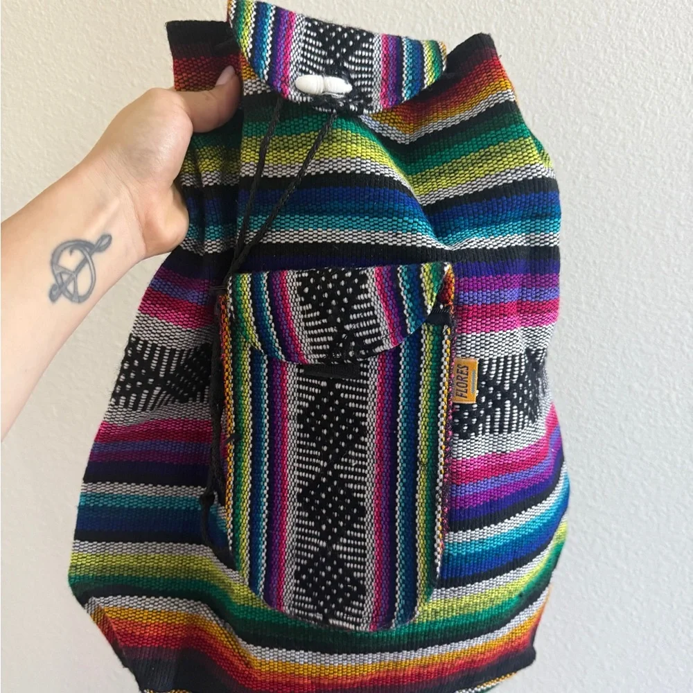 Colorful Striped Backpack - Picture 1 of 4